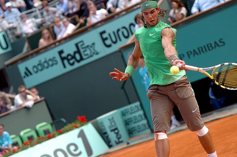 Rafael Nadal at Roland Garros 2008 — Photo: Nicolas Richoffer, CC BY-SA 4.0