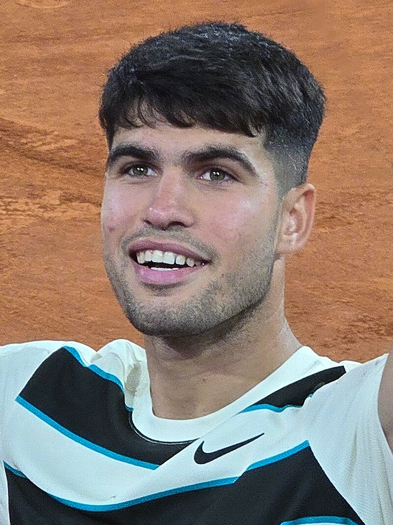 Carlos Alcaraz at Roland Garros 2025 French Open — Photo: Like tears in rain, CC BY-SA 4.0