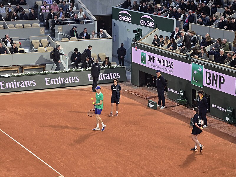 Jannik Sinner at Roland Garros 2025 — Photo: Like tears in rain, CC BY-SA 4.0