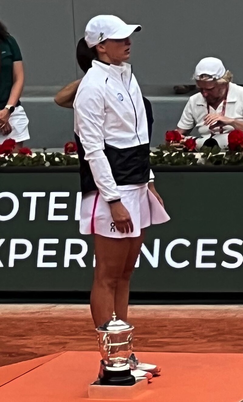 Iga Swiatek at French Open Roland Garros 2023 — CC BY-SA 4.0